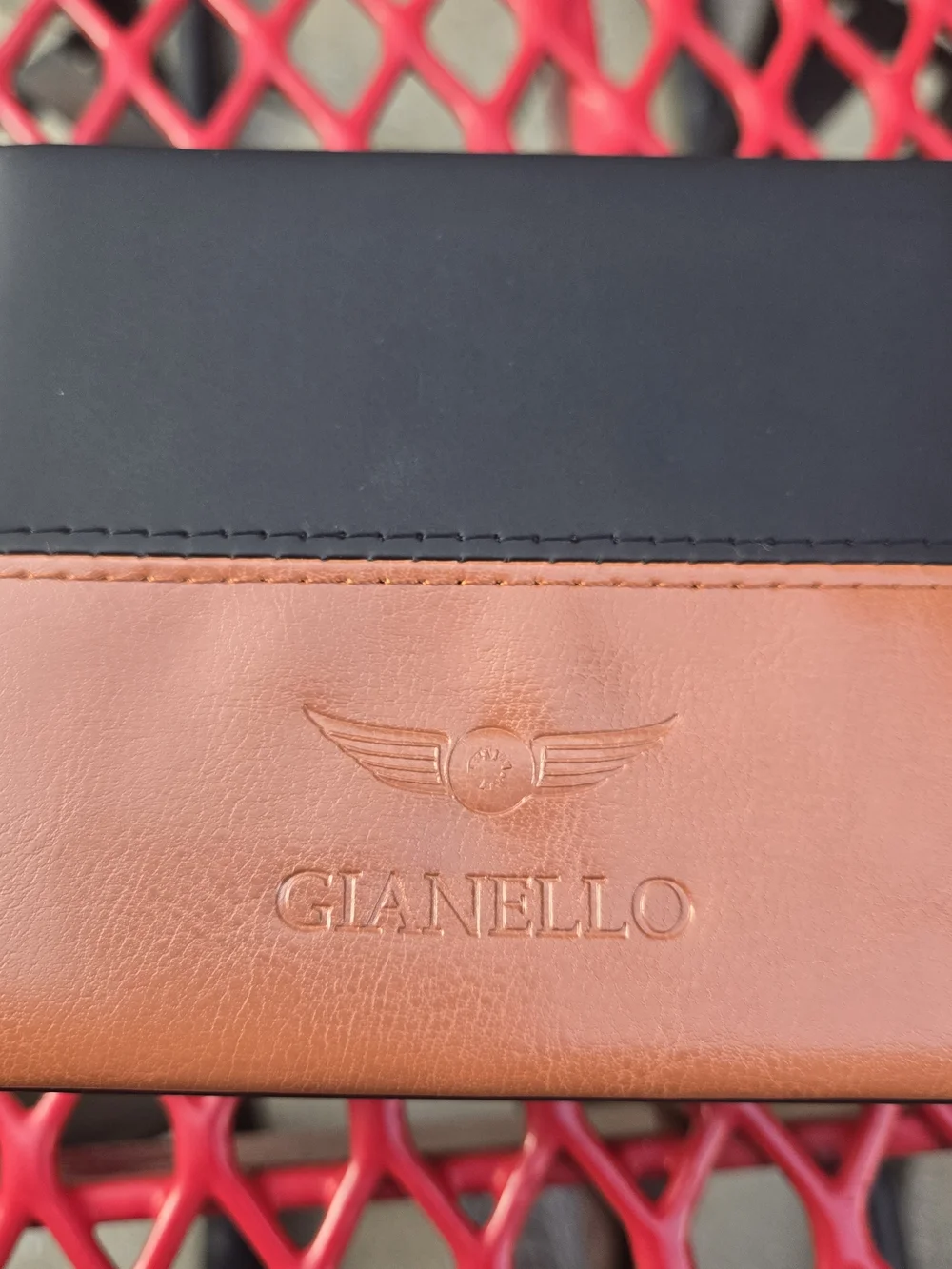 Gianello Men's Black Watch with Brown and Black Interchangeable Straps